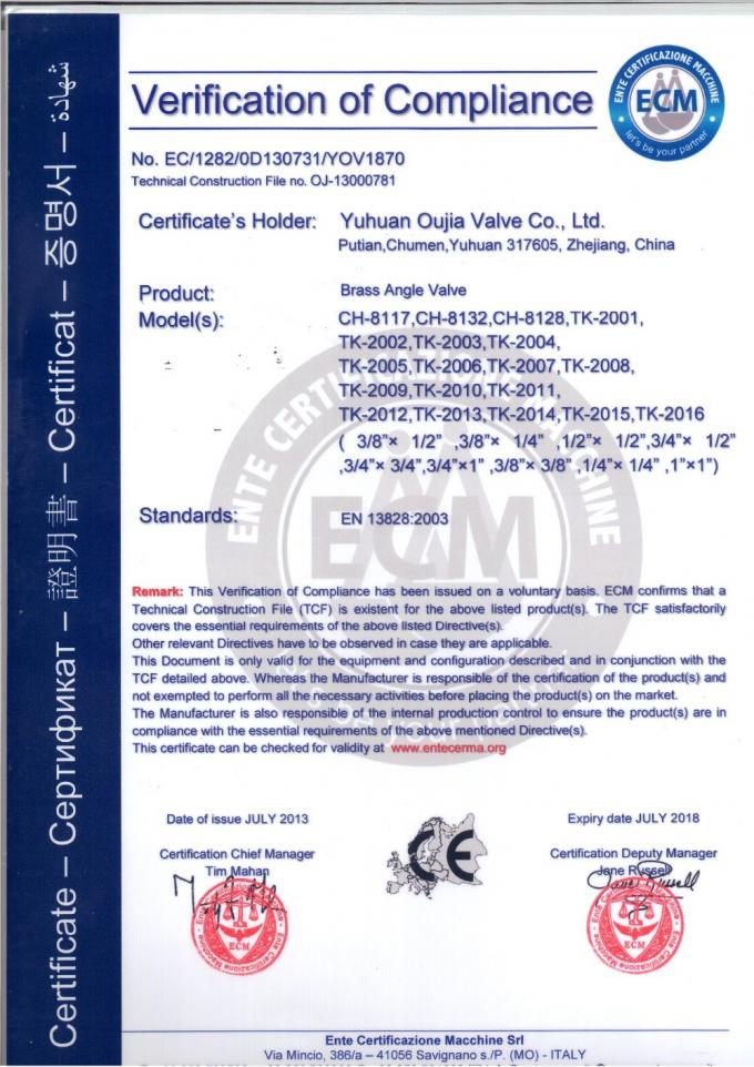 certification de haute qualité de la CE des prix de sûreté de soupape de produit en laiton de la décompression TMOK meilleure fabriquée en Chine